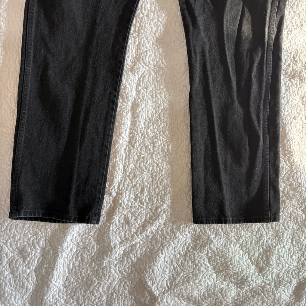 Vintage Made in USA Wrangler Black Jeans High Rise Straight Leg Men’s 40x30 - Picture 5 of 12